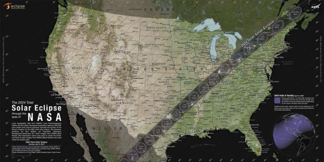 April 8 2024 solar eclipse map